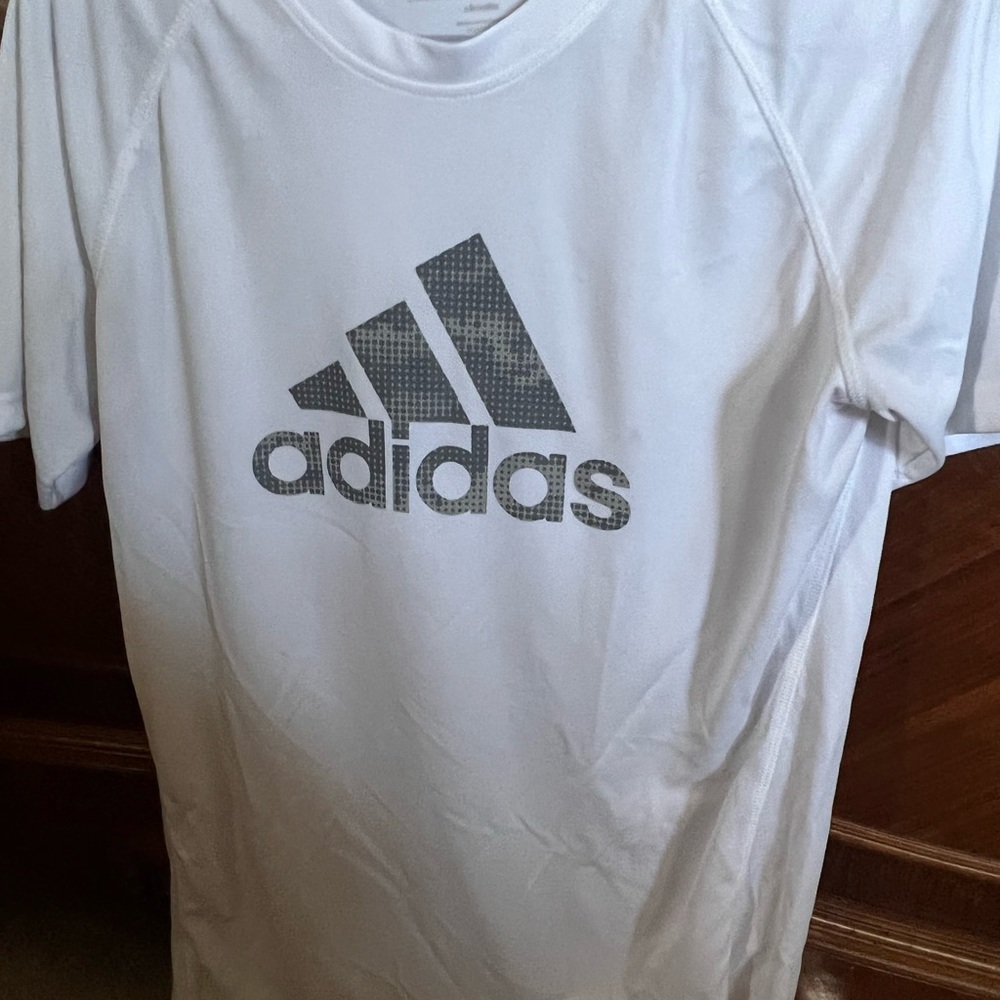 White Adidas Mens Medium T-Shirt
